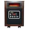 Iliving Infrared Portable Space Heater with Dual Heating System, 1500W, Dark Walnut Wooden Cabinet ILG-918W - alternate 1